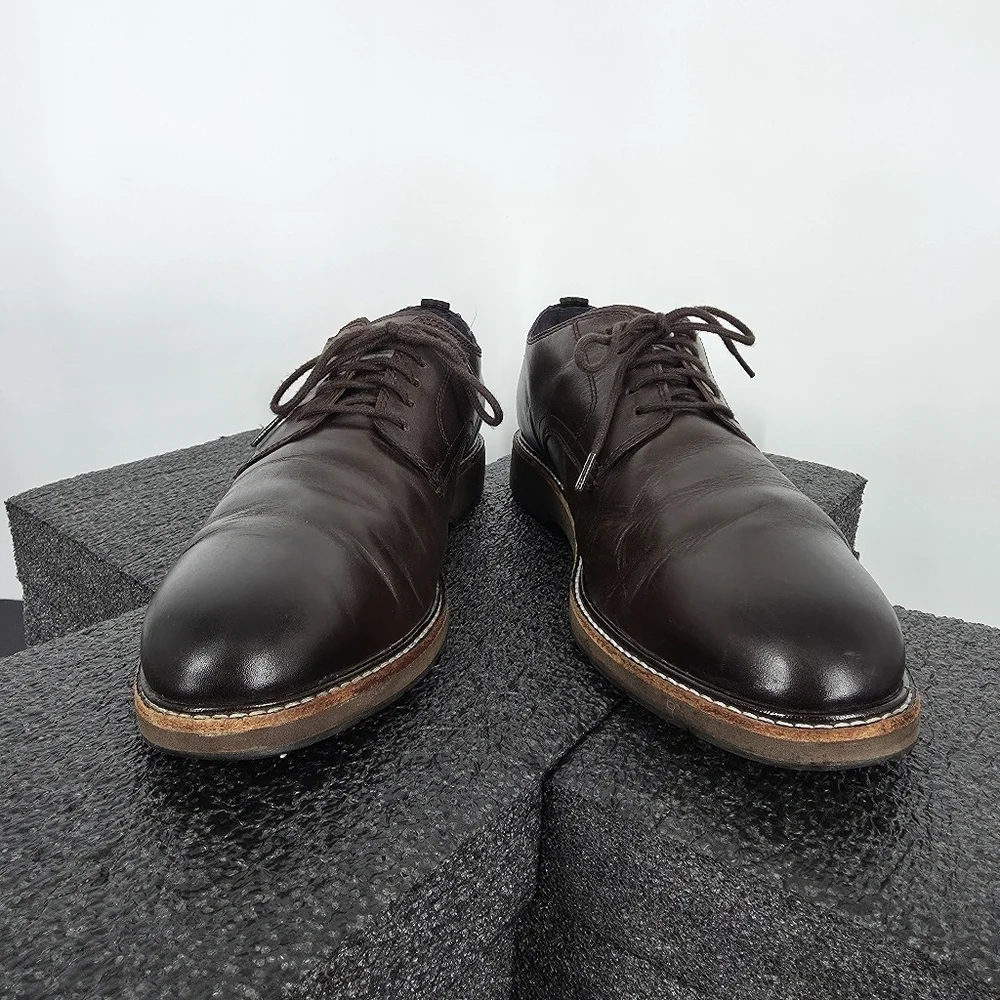 Cole Haan Men's 9W Williams Derby Brown Leather Oxford Dress Shoes C30692 Wide